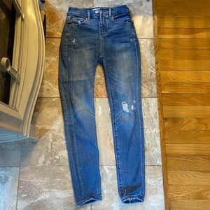 Loft jeans size 24 00 petite high waist skinny. Light blue